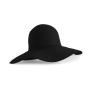 Marbella Wide-Brimmed Sun Hat - Black - One Size