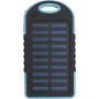 ABS solar powerbank blauw
