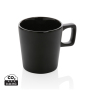 Ceramic modern coffee mug, black, black