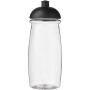 H2O Active® Pulse 600 ml dome lid sport bottle - Transparent/Solid black