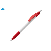 Balpen Cosmo grip hardcolour - Wit / Rood