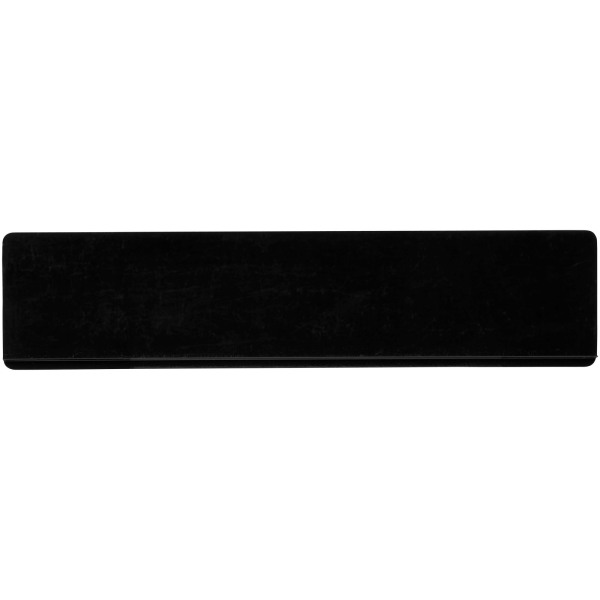 Refari 15 cm recycled plastic ruler - Solid black