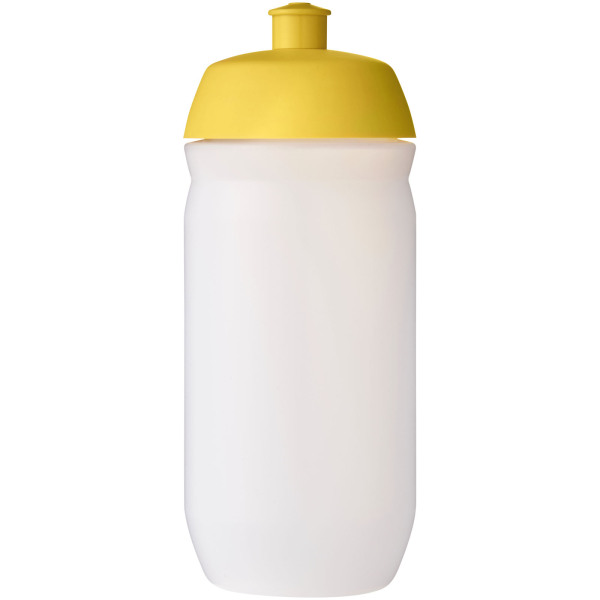 HydroFlex™ Clear 500 ml squeezy sport bottle - Yellow/Frosted clear