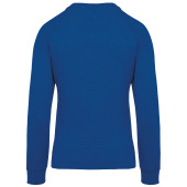 Damessweater BIO ronde hals raglanmouwen Ocean Blue Heather XS