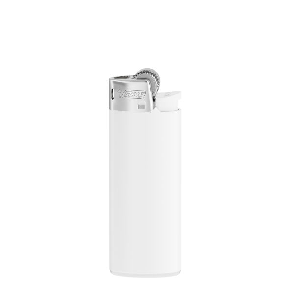BIC® J25 Standaard aansteker J25 Lighter BO opaque white_BA white_FO white_HO chrome