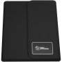 SCX.design O18 A5 notitieboek met 5 W draadloze 4000 mAh powerbank en oplichtend logo - Zwart