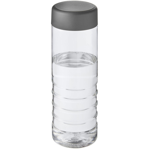 H2O Active® Treble 750 ml screw cap water bottle - Transparent/Storm grey