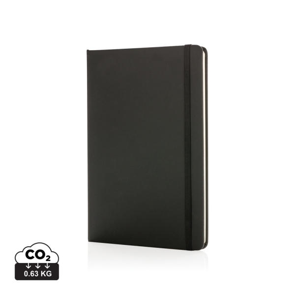 A5 standaard hardcover PU notitieboek, zwart