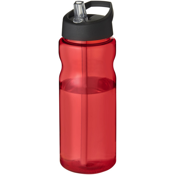 H2O Active® Eco Base 650 ml spout lid sport bottle - Red/Solid black