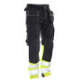 2297 Hi-vis trousers cotton hp zwart/geel D124