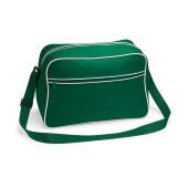 BagBase Retro Shoulder Bag, Bottle Green/White, ONE, Bagbase