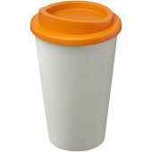 Americano® Eco 350 ml återvinningsbar mugg - Vit/Orange
