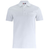 Clique Basic Polo Pocket wit 4xl