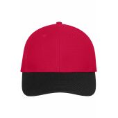 MB6246 6 Panel Mesh Cap - red/black - one size