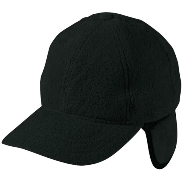 MB7510 6 Panel Fleece Cap with Earflaps zwart one size