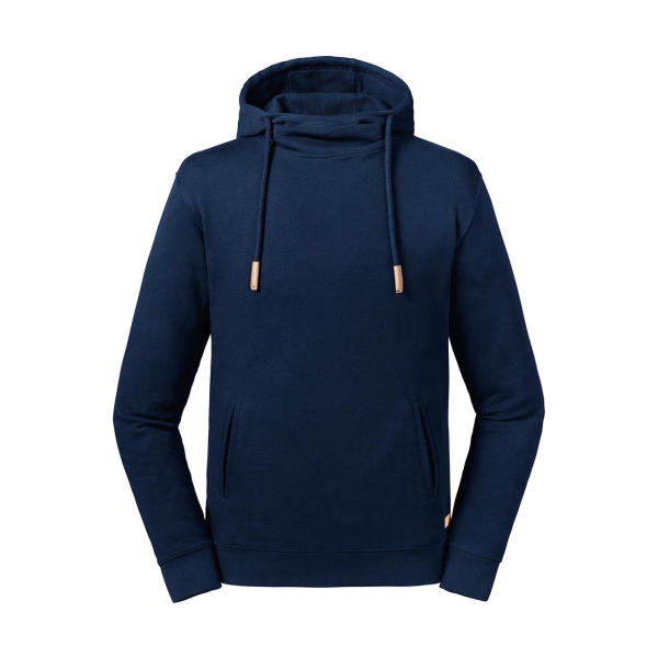 Pure Organic High Collar Hooded Sweat - French Navy - 3XL
