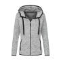 Knit Fleece Jacket Women - Light Grey Melange - S