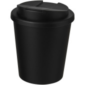 Americano® Espresso 250 ml gerecyclede beker met knoeibestendig deksel - Zwart
