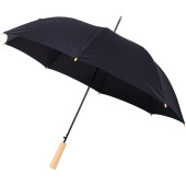 Alina 58 cm fuldautomatisk paraply i genanvendt PET - Ensfarvet sort