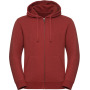 Authentic Full zip hooded melange sweatshirt Brick Red Melange 3XL