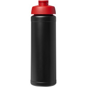 Baseline® Plus 750 ml sportfles met flipcapdeksel - Zwart/Rood