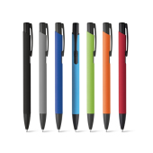 Pippens balpen rubberized aluminium blauwe inkt