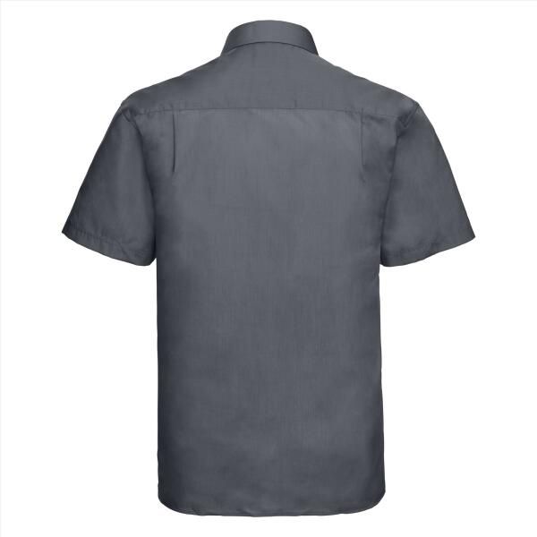 RUS Men SS Clas. Polycot. Poplin Shirt, C. Grey, XL