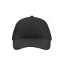 MB6118 Brushed 6 Panel Cap - black - one size