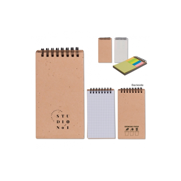 Seed paper adhesive notes set - White