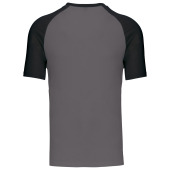 Baseball - Tweekleurig t-shirt Slate Grey / Black L
