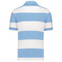 Ray - Tweekleurige gestreepte polo Sky Blue / White XXL
