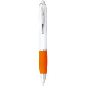 Nash balpen met witte houder en gekleurde grip - Wit/Oranje