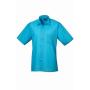 Short Sleeve Poplin Shirt, Turquoise Blue, 15, Premier