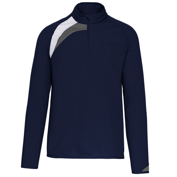 Kindertrainingsweater Met Ritskraag Sporty Navy / White / Storm Grey 12/14 ans