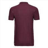 RUS Men Fitted Stretch Polo, Burgundy, 3XL