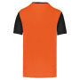 Volwassen tweekleurige jersey met korte mouwen Orange / Black 3XL