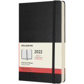 12M daily L hard cover planner - Solid black