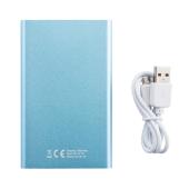 4.000 mAh dunne powerbank, blauw, wit