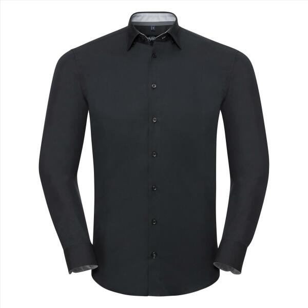 Men's Longsleeve Tailored Contrast Ultimate Stretch Shirt