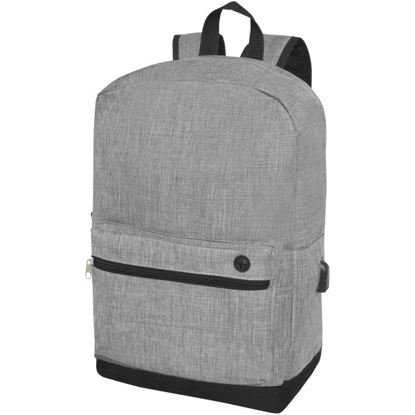 Hoss 15.6" business laptop backpack 16L - Heather medium grey
