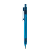 GRS RPET X8 transparante pen, blauw