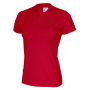 Cottover Gots T-shirt V-neck Lady red 3XL
