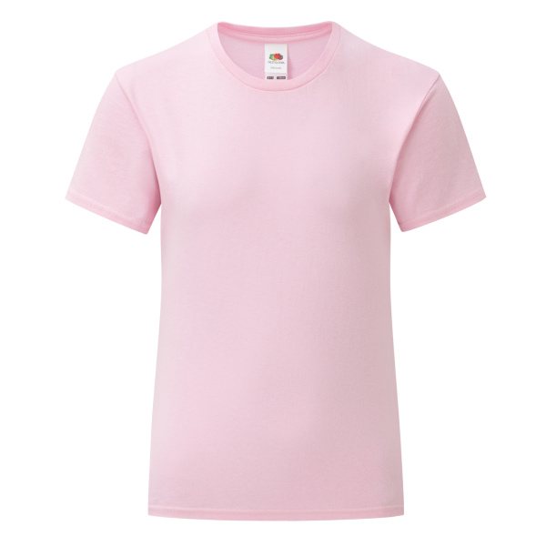 Iconisch meisjes-T-shirt 150 T Light Pink 3/4 jaar