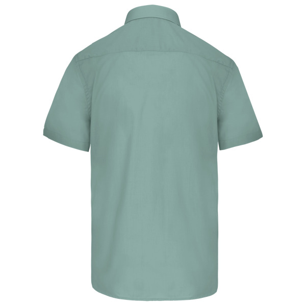 Overhemd in onderhoudsvriendelijk polykatoen-popeline korte mouwen heren Sage S