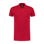 L&S Polo Basic Cot/Elast SS for him 187c Red-3XL