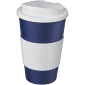 Americano® 350 ml geïsoleerde beker met handvat - Blauw/Wit