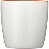 Azteek 340 ml keramische mok - Wit/Oranje