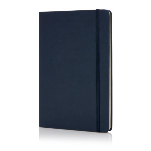 Deluxe hardcover PU A5 notitieboek, donkerblauw