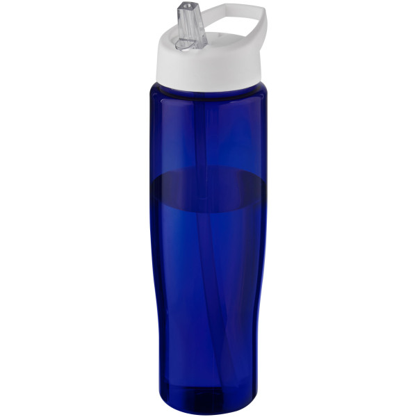 H2O Active® Eco Tempo 700 ml spout lid sport bottle - White/Blue