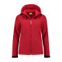 L&S Jacket Hooded Softshell for her Red S